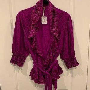 NWT Free People wrap & Tie Top